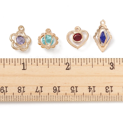 80Pcs 4 Style Rack Plating Eco-Friendly Iron Pendants IFIN-FS0001-24-1