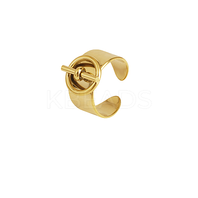 304 Stainless Steel Adjustable Open Cuff Rings for Women OO8919-1-1
