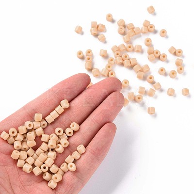 Opaque Colours Glass Round Bugle Beads SEED-S045-001A-A02-1