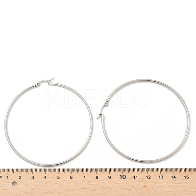 Tarnish Resistant 304 Stainless Steel Big Hoop Earrings X-EJEW-F105-01P-1