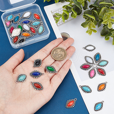 30Pcs 15 Colors Zinc Alloy Pendants FIND-PH0005-65-1