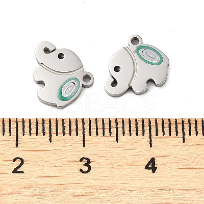 304 Stainless Steel Enamel Charms STAS-D018-05P-1