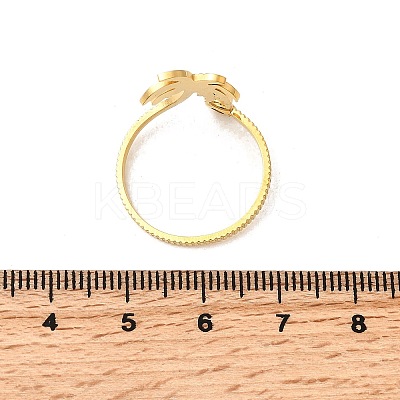 304 Stainless Steel Cuff Rings for Women LS-RJEW-F193-04G-1
