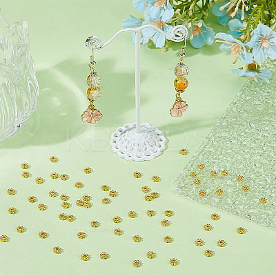 600Pcs Alloy Daisy Spacer Beads FIND-DC0005-31G-1
