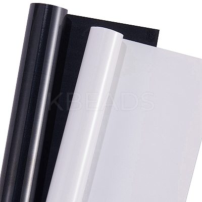 2 Rolls Black & White Heat Transfer Vinyl Roll DIY-SZ0003-62-1