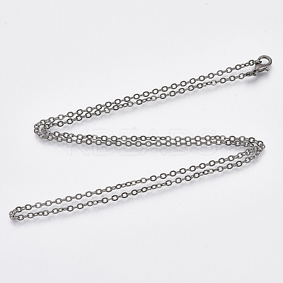 Brass Cable Chains Necklace Making LS-MAK-N029-01B-1