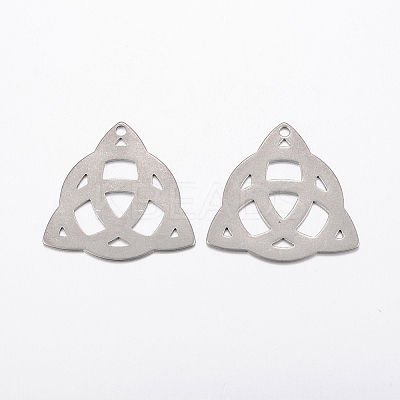 Tarnish Resistant 304 Stainless Steel Triquetra Pendants X-STAS-L200-60P-1