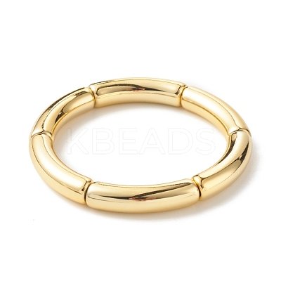 Chunky Acrylic Curved Tube Beaded Stretch Bracelet for Women X-BJEW-JB07628-1