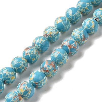 Synthetic Imperial Jasper Dyed Beads Strands G-P507-01A-02-1