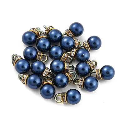 (Defective Closeout Sale: Ring Dyed)ABS Plastic Imitation Pearl Charms KY-XCP0001-25G-04-1