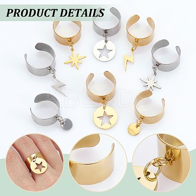 304 Stainless Steel Rings RJEW-UN00025-1