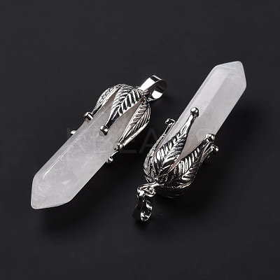 Natural Quartz Crystal Big Pointed Pendants G-E059-03AS-09-1