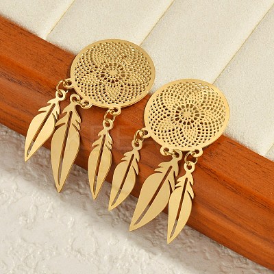 304 Stainless Steel Stud Earrings EJEW-U045-01G-1