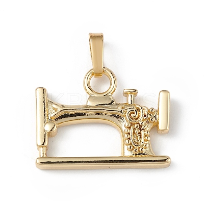 Eco-Friendly Rack Plating Brass Pendants KK-F848-12G-1