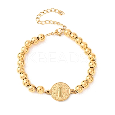 304 Stainless Steel Link Bracelets BJEW-B163-02G-1