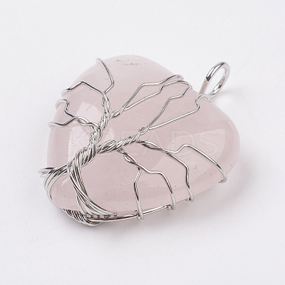Natura Rose Quartz Pendants G-L480-05D-1