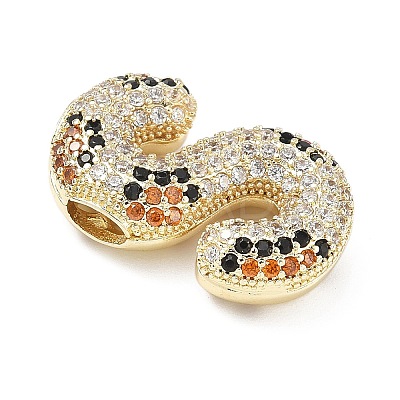 Brass Micro Pave Cubic Zirconia Pendants KK-Z108-02G-S-1