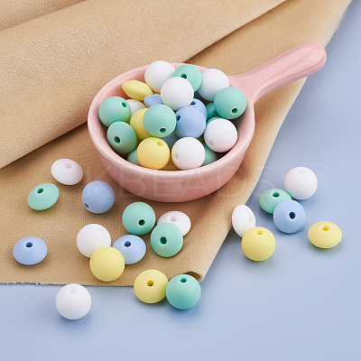 80Pcs 8 Style Food Grade Eco-Friendly Silicone Beads SIL-TA0001-03-1