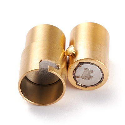 Ion Plating(IP) 304 Stainless Steel Locking Tube Magnetic Clasps STAS-G239-04G-1