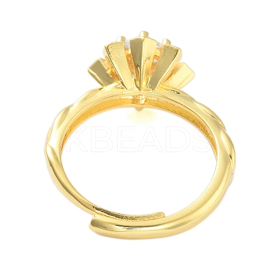 Clear Cubic Zirconia Adjustable Rings RJEW-L120-018G-10-1
