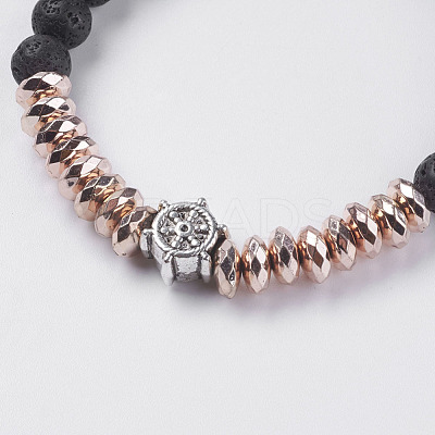Synthetic Hematite Stretch Bracelets BJEW-I241-18B-1