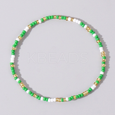 Boho Round Glass Seed Beaded Stretch Bracelets for Women NW8932-4-1