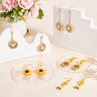 DIY Sunflower and Bee Earring Making Kit DIY-SC0020-20-1