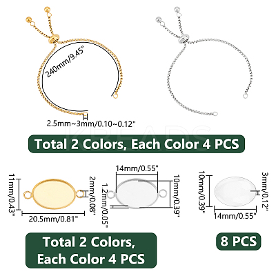 DIY Blank Oval Link Bracelet Making Kit DIY-UN0005-28-1