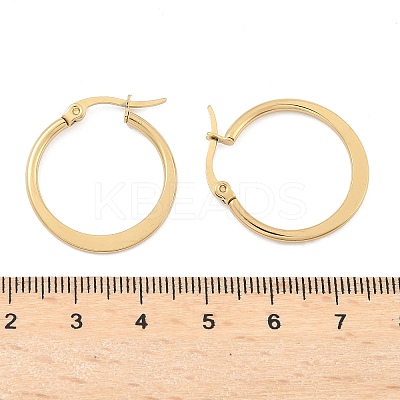 304 Stainless Steel Hoop Earrings EJEW-F105-22G-1