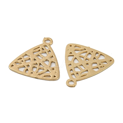 Brass Etched Metal Embellishments Charms KKC-D001-26KCG-1