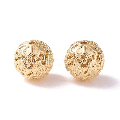 Brass Hollow Beads KK-P226-37CG-01-1