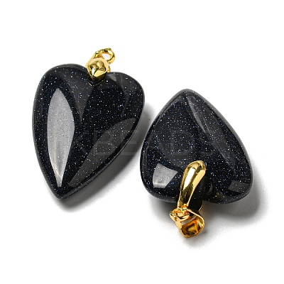 Synthetic Blue Goldstone Pendants G-E570-01G-15-1