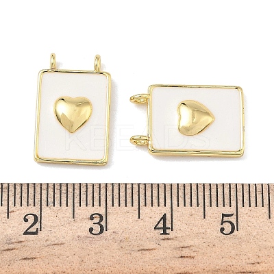 Brass Enamel Pendants KK-L256-34G-01-1