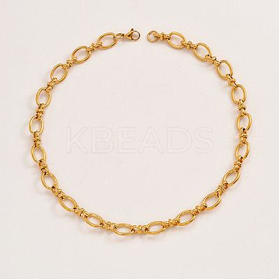 201 Stainless Steel Oval Link Chain Necklacces MF4965-1-1