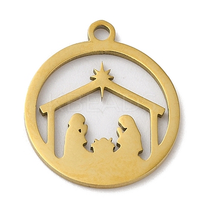 Christmas 201 Stainless Steel Pendants STAS-D053-04G-1