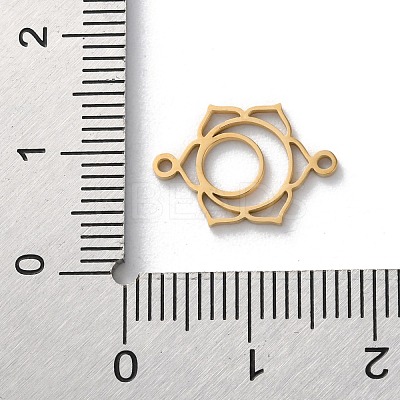 304 Stainless Steel Hollow Chakra Links STAS-S149-05C-1