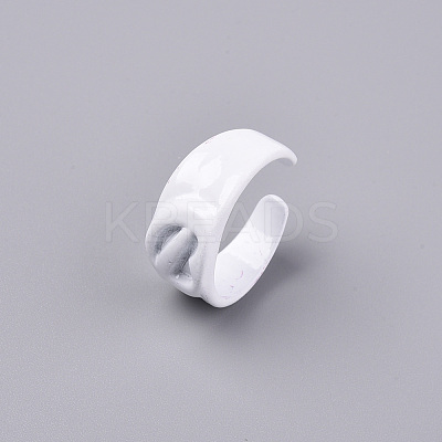 Spray Painted Alloy Cuff Rings RJEW-T011-34H-RS-1
