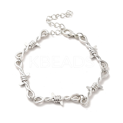 Alloy Thorns Link Chain Bracelet LS-BJEW-C026-01P-1