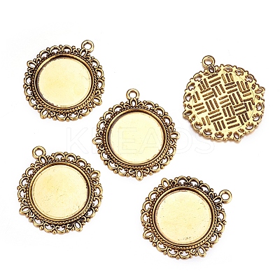 Zinc Alloy Pendant Settings for Cabochon & Rhinestone LS-PALLOY-A15290-AG-FF-1