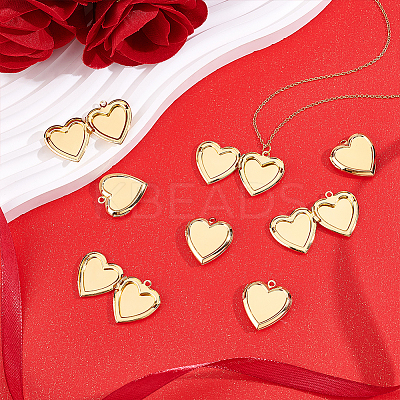 8Pcs 304 Stainless Steel Locket Pendants STAS-HY0002-02-1