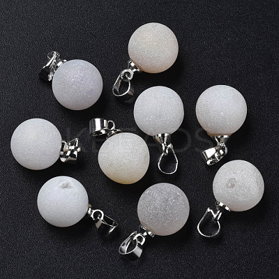 Natural Agate Charms G-Q998-036C-1