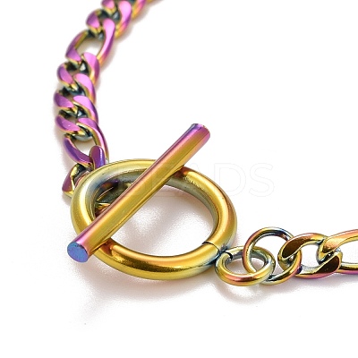 Ion Plating(IP)  304 Stainless Steel Chain Necklaces NJEW-A002-06MC-1
