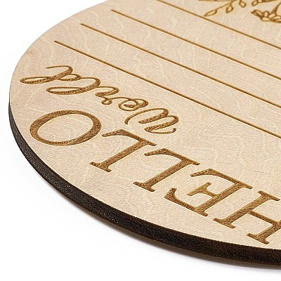 Wooden Hello World Baby Photo Props LS-WOOD-D023-02-1