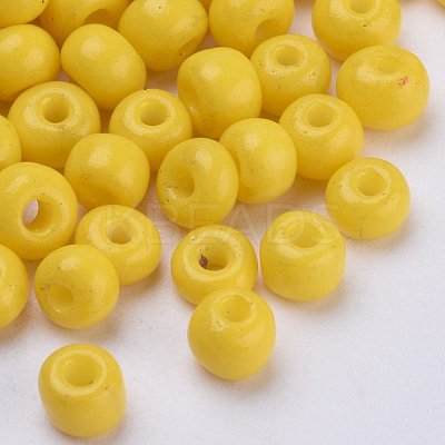 Baking Paint 6/0 Glass Seed Beads SEED-Q025-4mm-M06-1