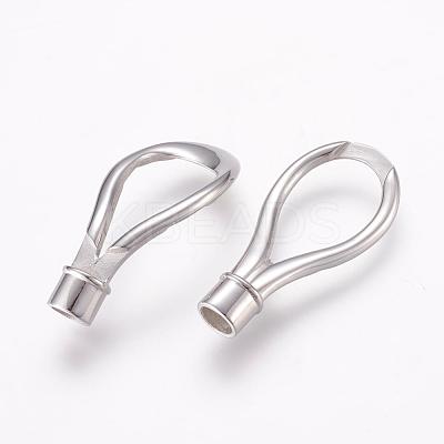 Tarnish Resistant 304 Stainless Steel Magnetic Clasps with Glue-in Ends STAS-L189-12P-1