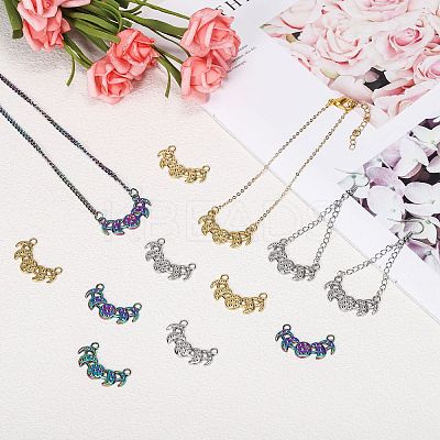 12Pcs 3 Colors Ion Plating(IP) 304 Stainless Steel Pendants STAS-SZ0002-91-1