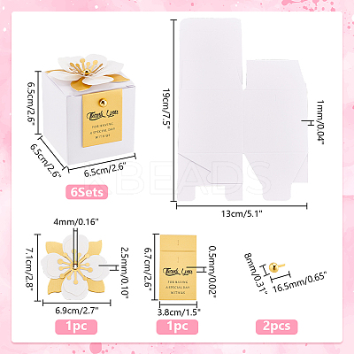 Folding Square Paper Candy Boxes CBOX-WH0001-E01-1