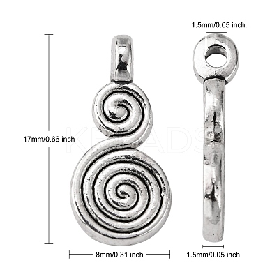 Helix Tibetan Style Alloy Pendants LF0038Y-NF-1