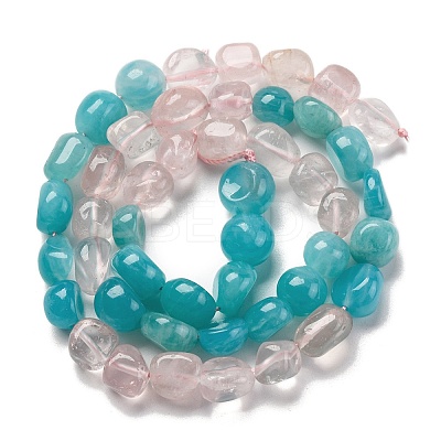 Natural Amazonite & Rose Quartz Beads Strands G-L610-B01-01-1