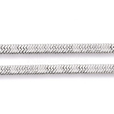 4MM 304 Stainless Steel Herringbone Chains Necklaces NJEW-N058-02P-1